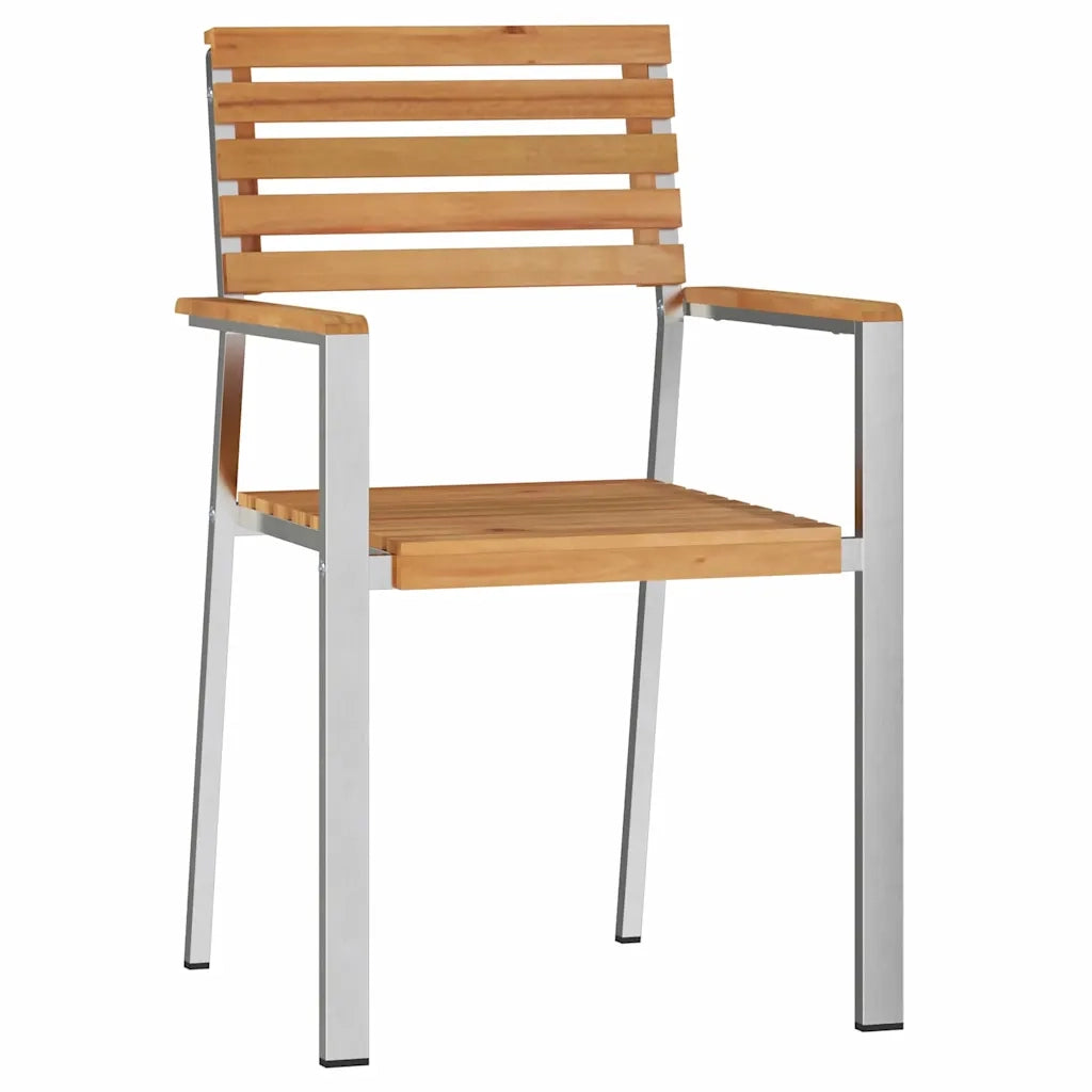 Sedia da Giardino 4 pcs Olio Naturale Legno di teak solido 42006200
