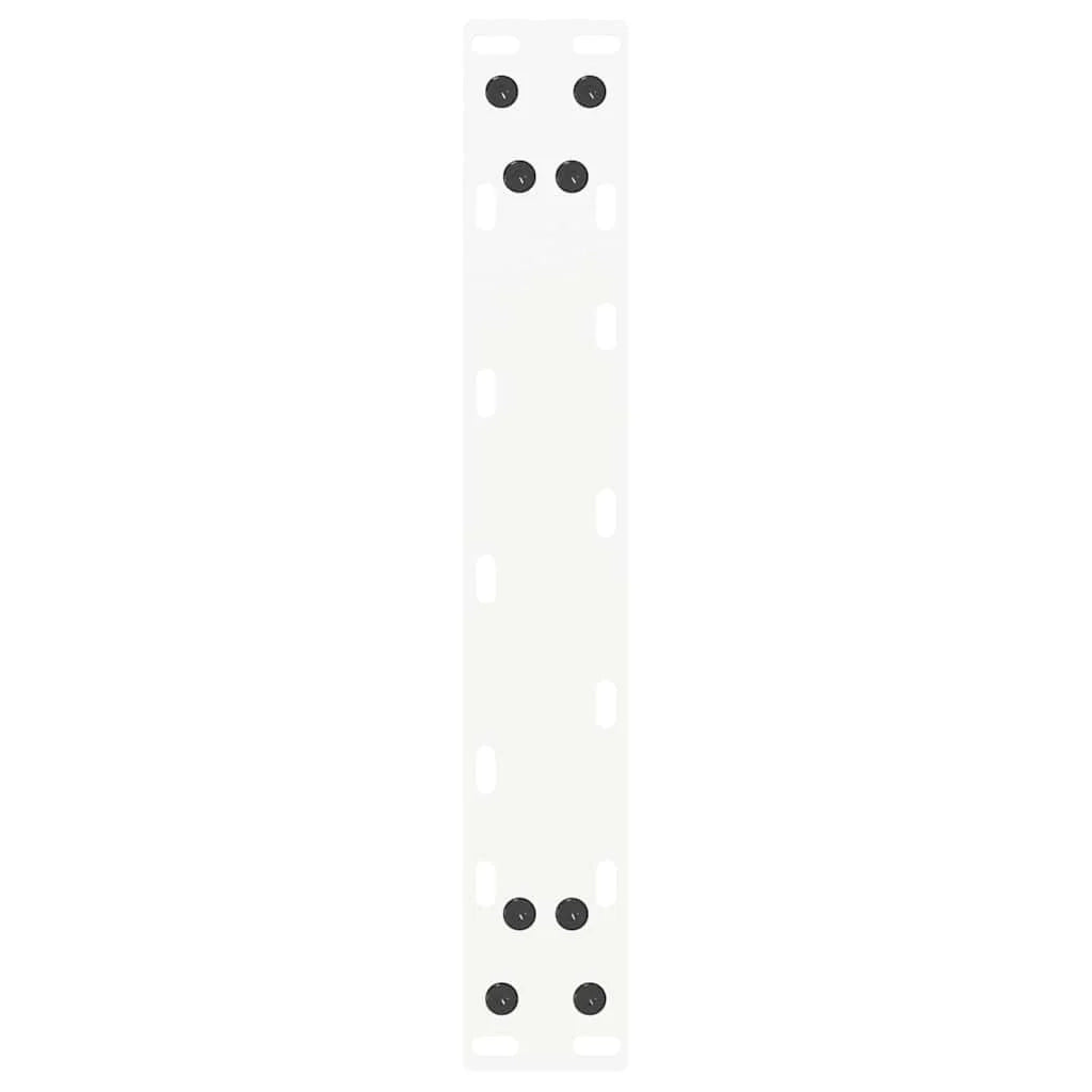 Set di 2 gambe per tavolino da caffè a forma di U con piedini regolabili 28 x 42 cm design moderno acciaio bianco 02_0057389