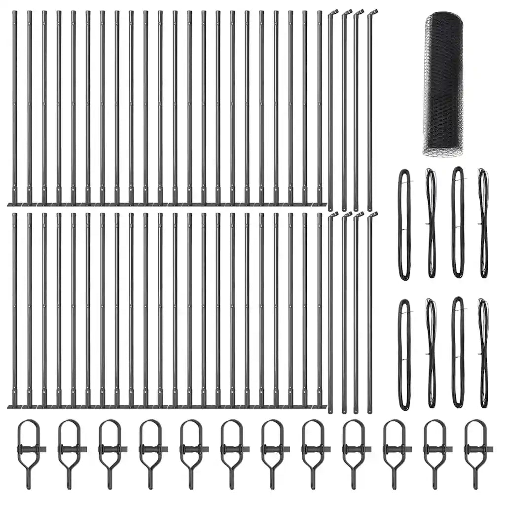 Palo della recinzione Grigio 100 x 0,5 m (rete da 25 mm)