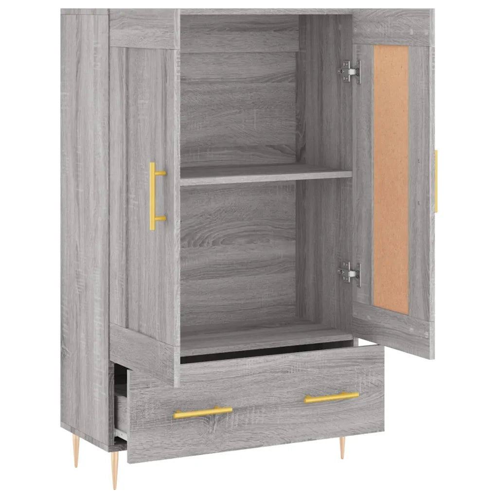 Credenza-Buffet-Armadio da cucina Grigio Sonoma 69,5x31x115 cm in Legno Multistrato 306558