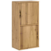 Mobiletto laterale rustico classico 40 x 24 x 79 cm ampio spazio di archiviazione atmosfera accogliente legno massello color miele 02_0058038