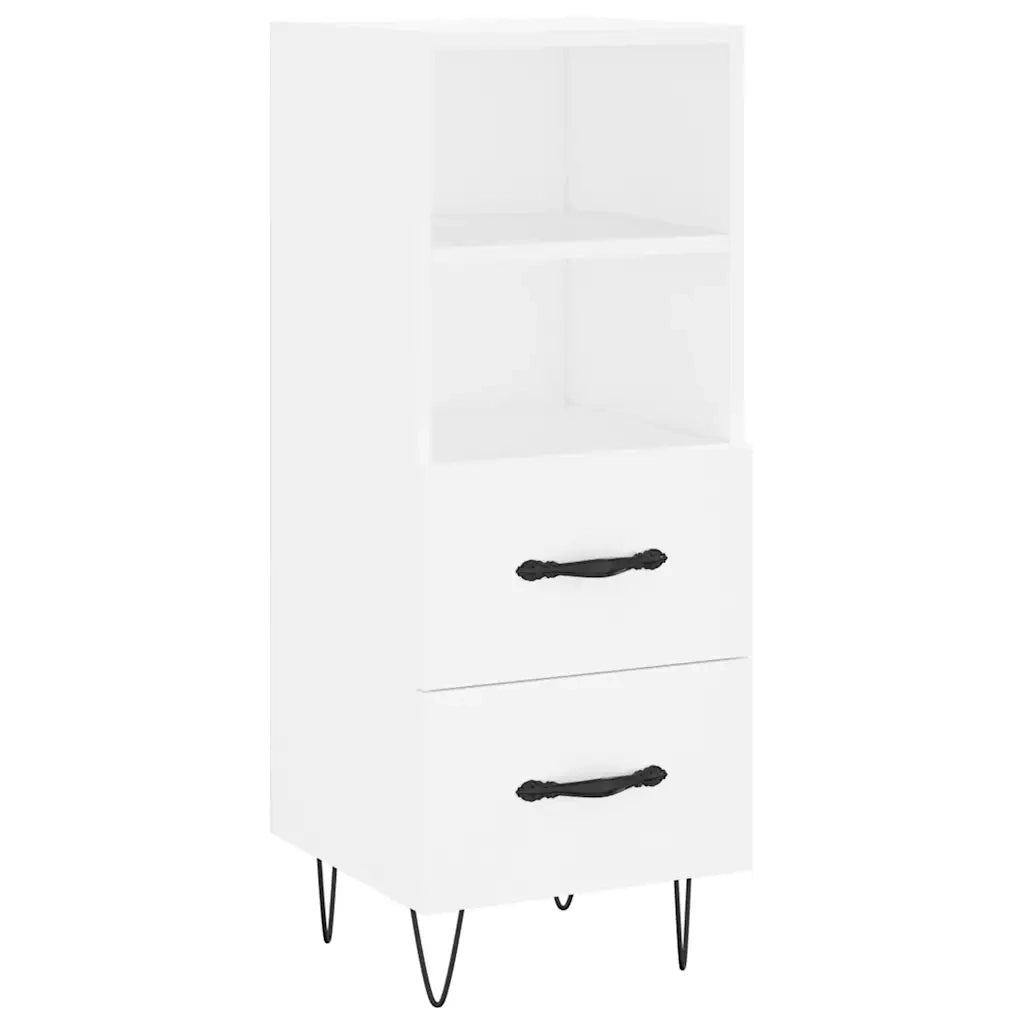 Credenza-Buffet-Armadio da cucina Bianca 34,5x34x90 cm in Legno Multistrato 810801