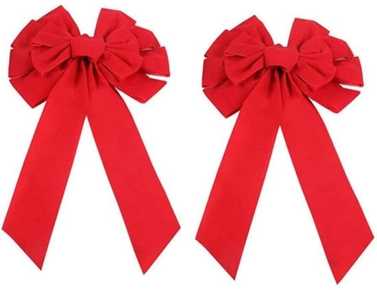 Cadeaustrik in Flanella - Rood - 25 cm