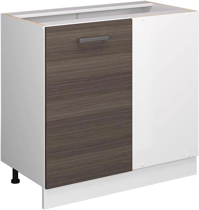 Armadio universale ad angolo R-Line, Sonoma, 75.6 cm con anta, con piano di lavoro, per la conservazione di utensili domestici e scorte
