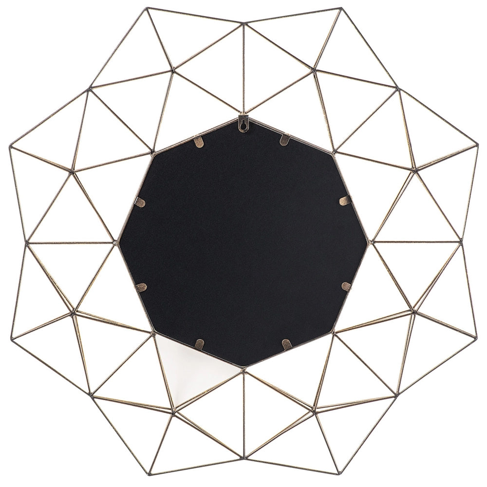 Specchio appeso a parete dorato 69 x 80 cm a forma di stella a forma di sole elemento decorativo soggiorno camera da letto