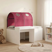 Letto con Tunnel 4 pcs Rovere Artigianale e Rosso