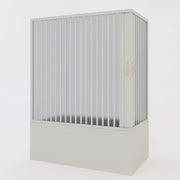 Box doccia sopravasca 70x170 in PVC h 150 a soffietto mod. Ortensia con apertura centrale