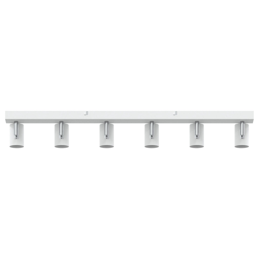 Farettone da soffitto 6 vie regolabili bianco E27
