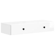 Tavolino da Parete Laterale Bianco Lucido 87,5 x 34,5 x 17 cm