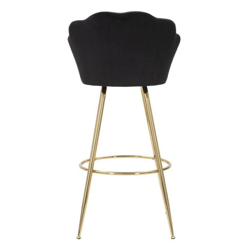 Sgabello Bar Vienna Nero cm 55x53x110