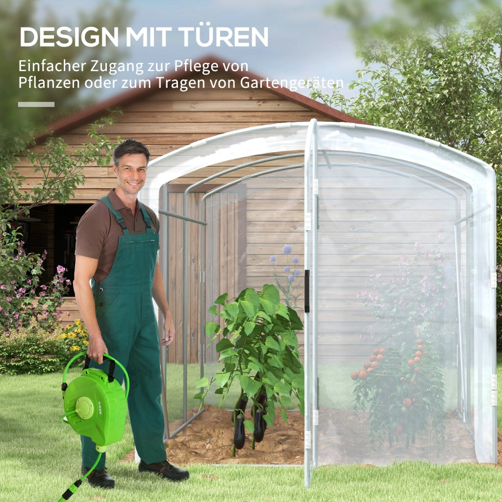 Serra Tunnel Camminabile ¨C Zephmum ¨C Grigio Trasparente Acciaio 3x2x2m