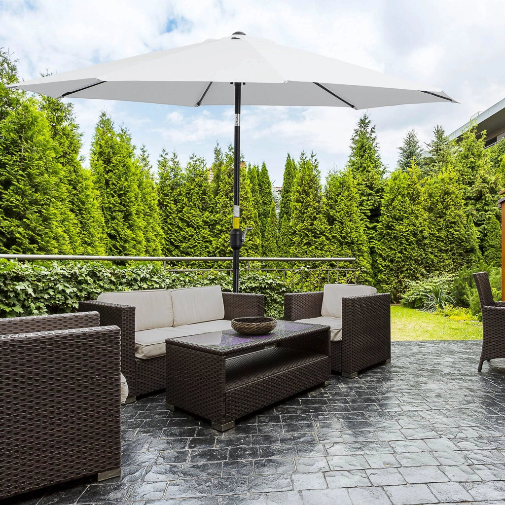 Ombrellone da giardino ¨C zephmum ¨C 3 m bianco metallo polyester