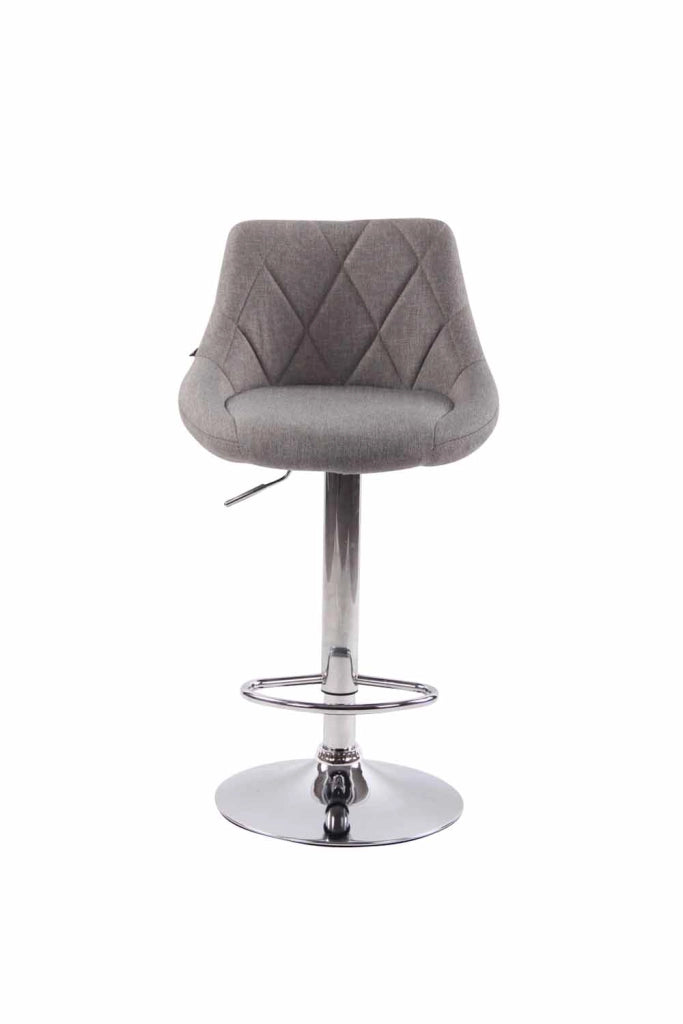 Set 2 sgabelli LAZIO in tessuto grigio