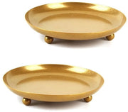 Sostegni per candele 2 pezzi - Candelabro dorato - Rostfritt/Irono - Sostenibile - Decorazione per feste - Stabilità con piedi rotondi - Supporto per candele