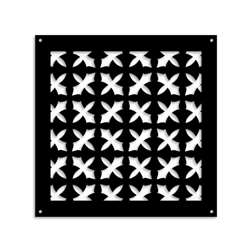 CRUSADES - Pannello in PVC traforato - Parasole Colore: nero, Misura: 98x98 cm