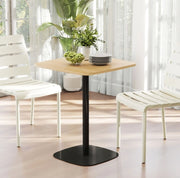 Tavolo da pranzo quadrato 60 cm in legno naturale