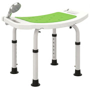 Sgabello da Doccia ¨C zephmum ¨C Lega di Alluminio, Plastica Antiscivolo, Verde, Altezza Regolabile 39-52cm