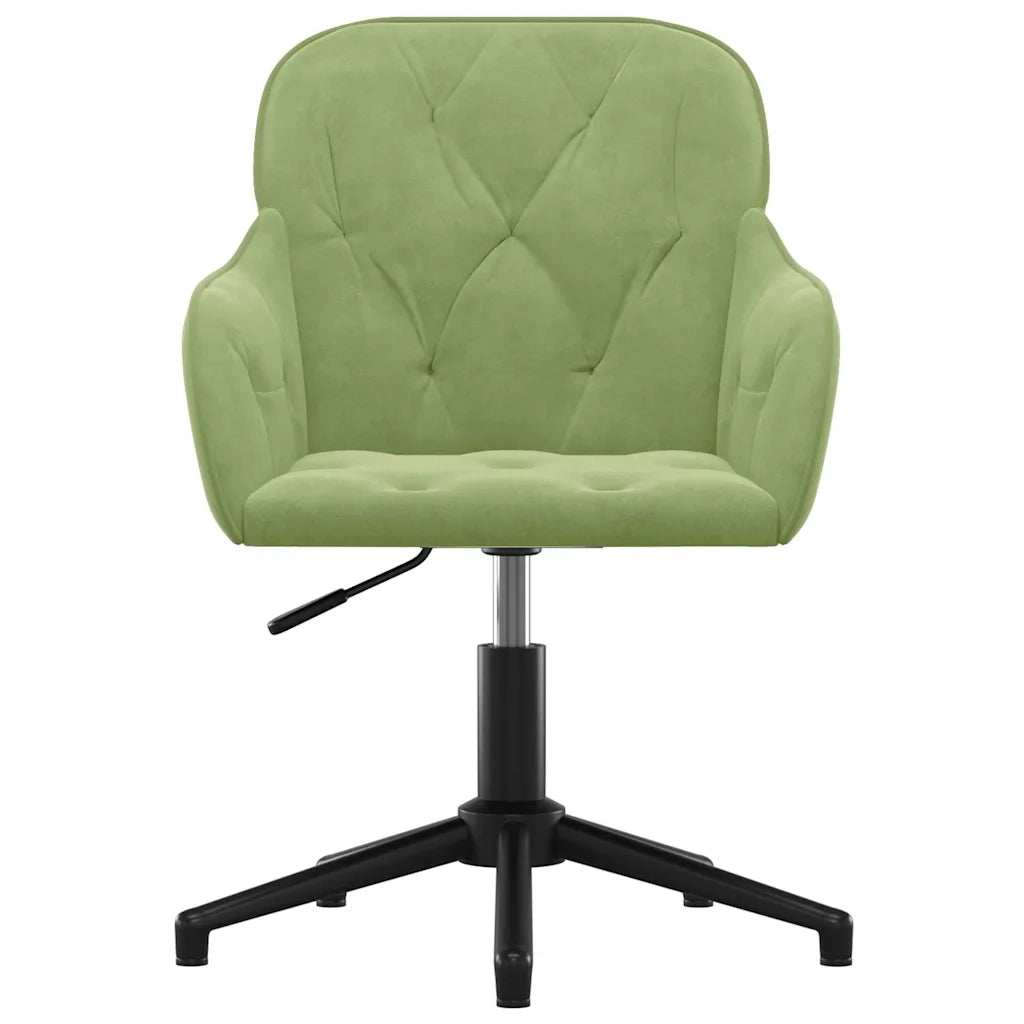 Sedia da Ufficio Girevole Verde Chiaro in Vellutocod mxl 94588