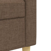 Set di Divani 2 pz con Cuscini Marrone in Tessuto