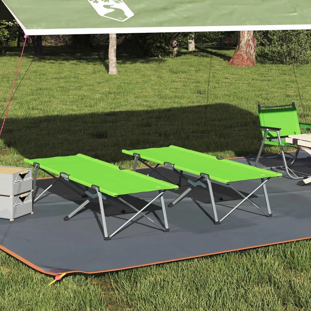 Letto da campeggio pieghevole 2 pz Verde 194 x 62,5 x 42,5 cm CFW9913849