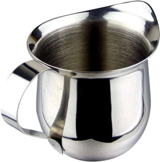 Fustino in Acciaio Inossidabile per Caffè Espresso - 400ml - Sfoglia per Latte e Cappuccino - Accessori per Barista