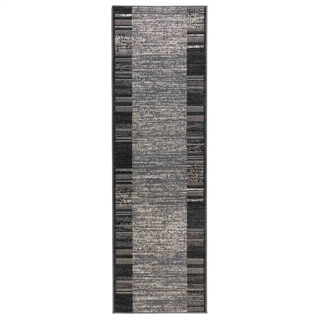Tappeto Runner FLORNES Tessuto Grigio 100 x 150 cm PP 7 mm 42057478