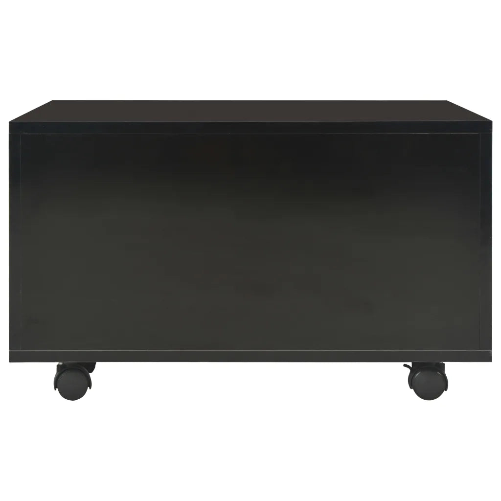 Tavolino da CaffÃ¨ Nero Lucido 60x60x35 cm in Truciolato cod mxl 22602