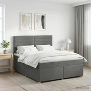 Letto box spring con materasso Grigio Scuro 160 x 200 cm 3453915