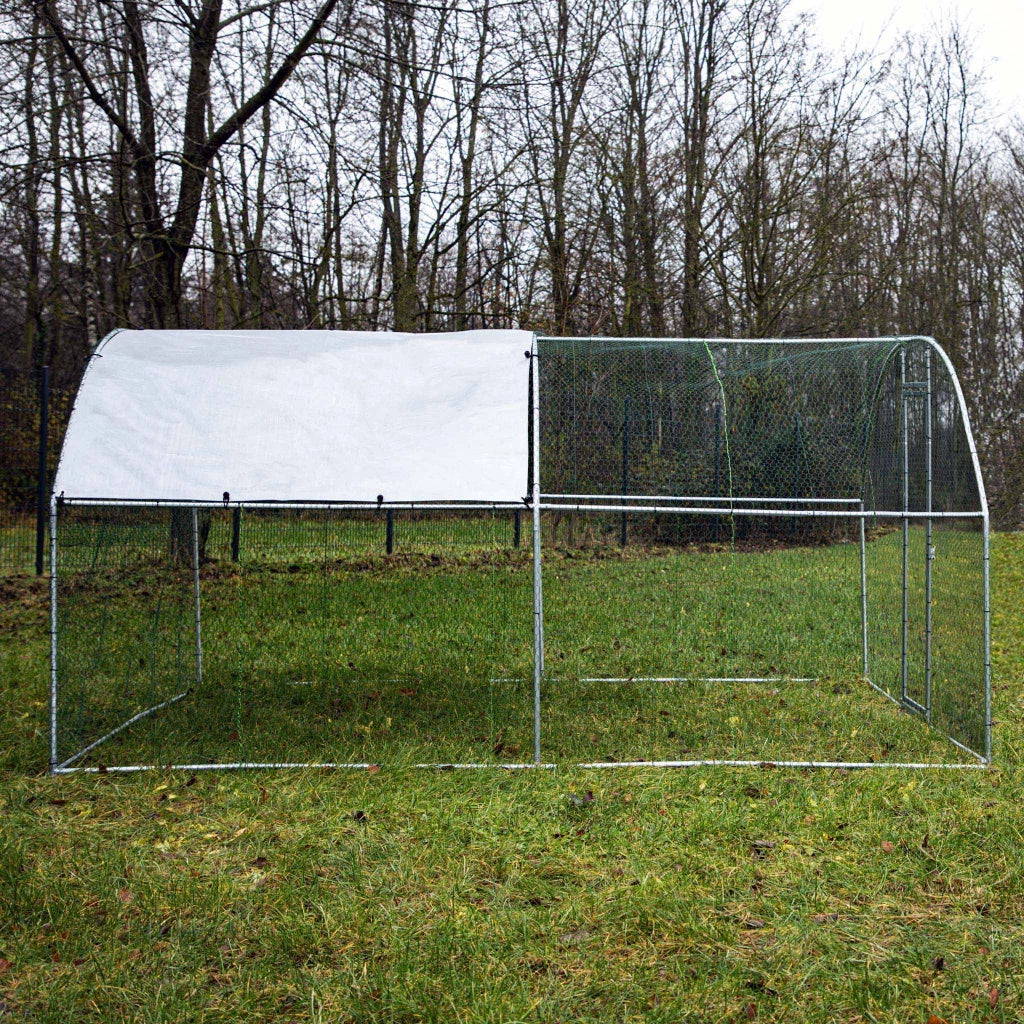 Fudajo Recinto animali XXL 4x2,95x2m con tettoia impermeabile, porta e spazio per movimento libero