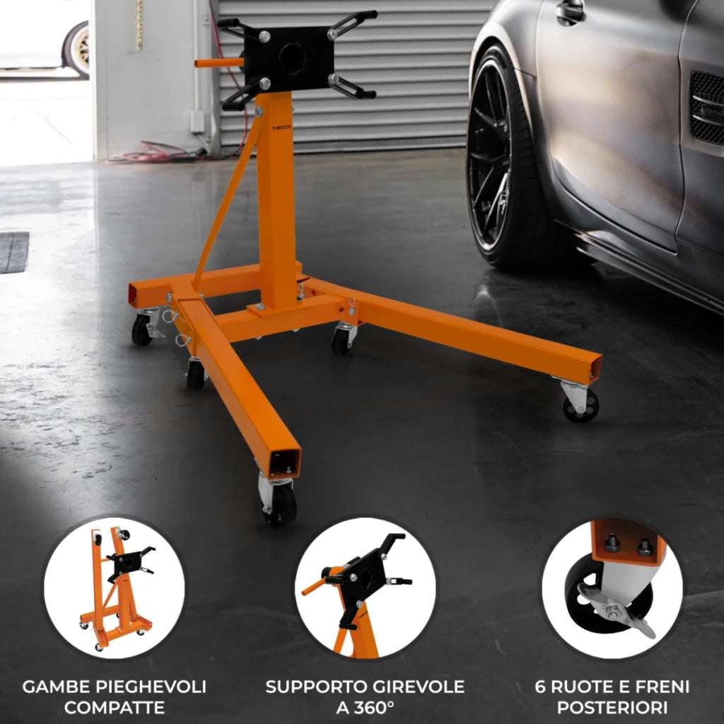 Supporto per cambio motore pieghevole 900kg 2000LB Trasmissione girevole per carichi pesanti