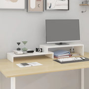 Supporto Monitor Bianco (52-101)x22x14 cm Legno Massello Pino 814015
