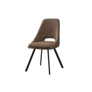 Sedia rivestita in Bouclé per sala da pranzo colore Sabbia. Collezione FILOU.
