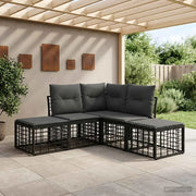 Set di divani da esterno Nero Poliestere 3437477