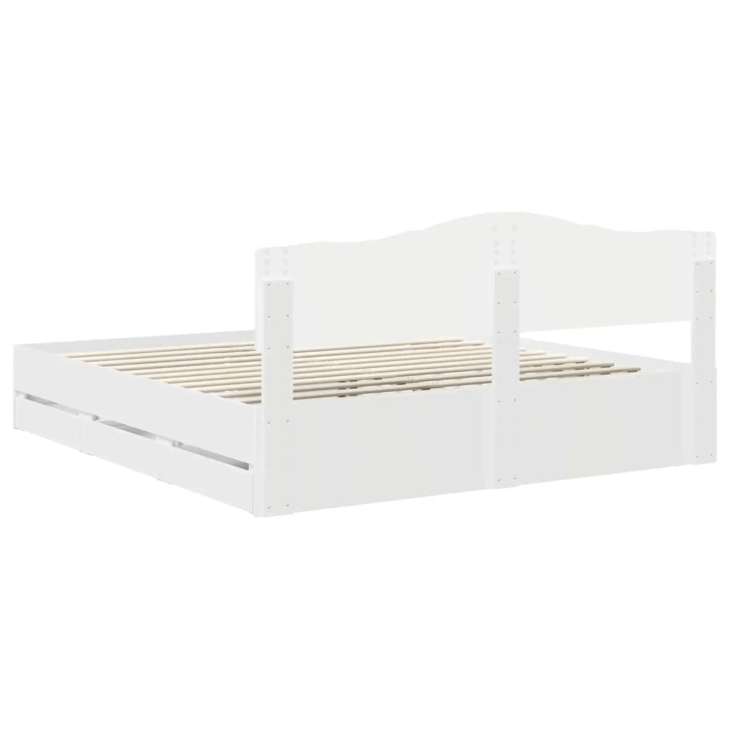 Struttura del letto Bianco 200 x 200 cm Legno Ingegnerizzato 3412970