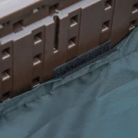 Sabbiera con Copertura e Base, Design Modulare, 4 Posti a Sedere, 1,23L x 1,23P m, Marrone