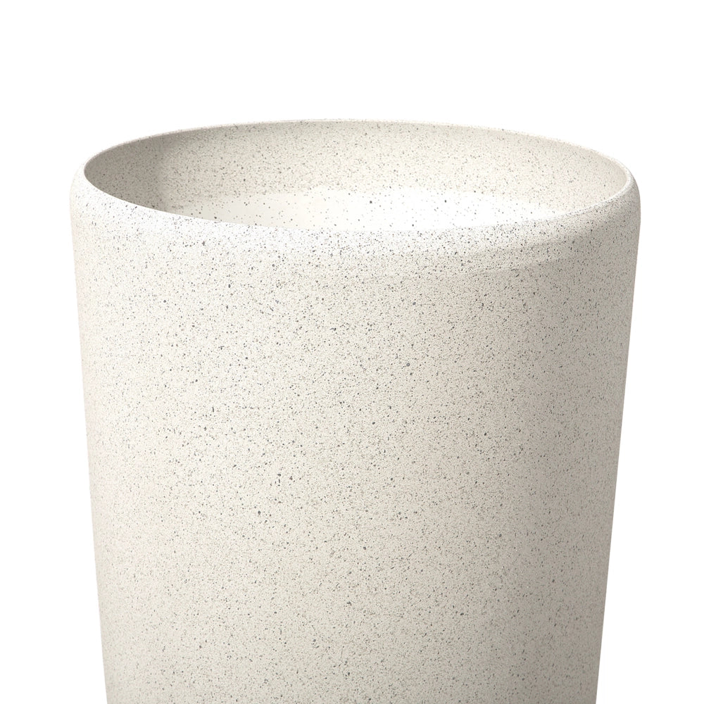 Vaso per fiori Fioriera alta in pietra beige 58 x ø 31 cm Accessori per la decorazione di interni e interni moderni e minimalisti