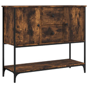 Credenza | Madia | Buffet da pranzo | Armadio da pranzo Rovere Fumo 100x36x85 cm in Legno Multistrato