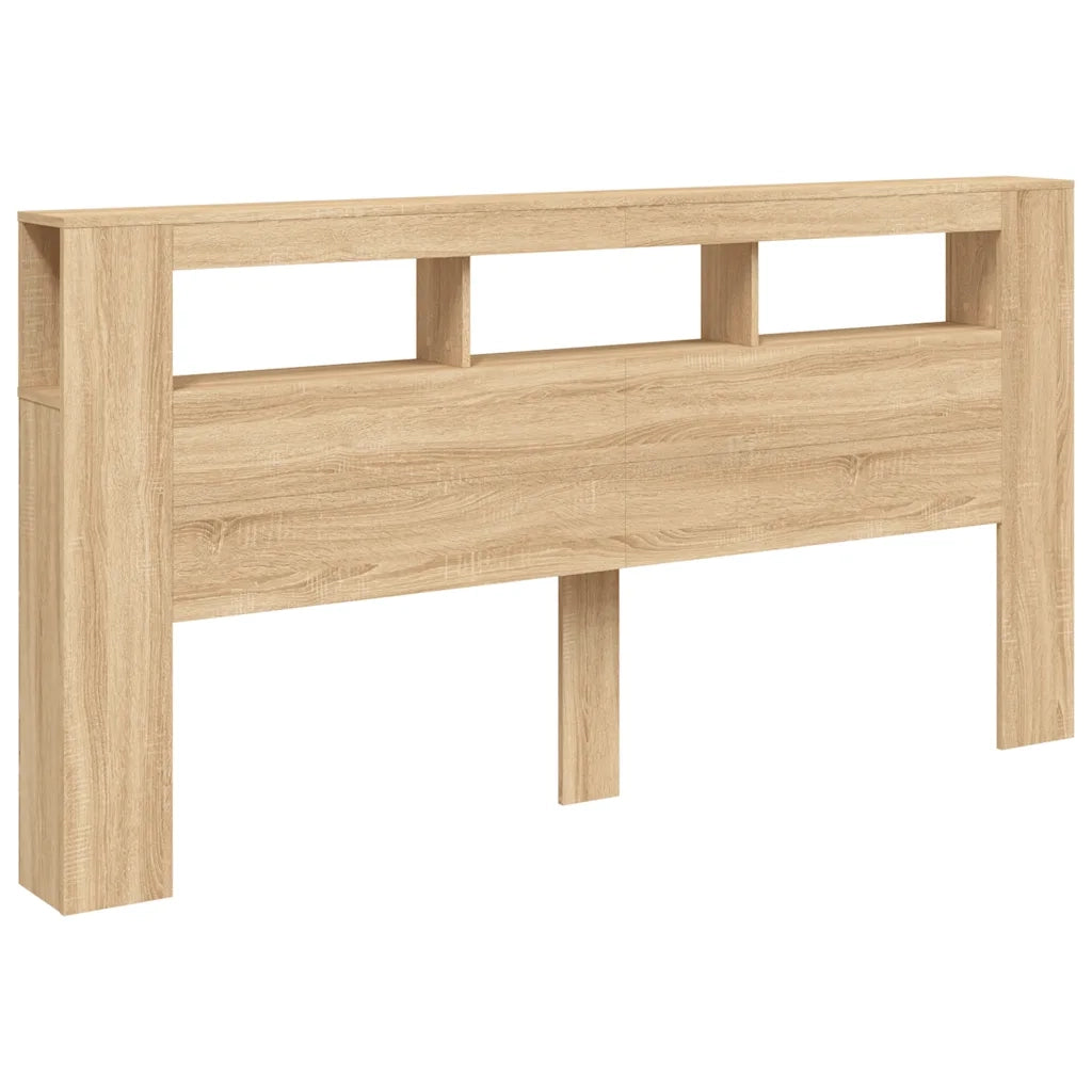 Testiera LED Rovere Sonoma 200x18,5x103,5 cm Legno Multistratocod mxl 110281