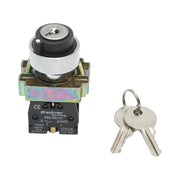 Selettore a 2 posizioni con blocco e chiave 1NO, 400V/10A, LAY5-BG21 Breckner Germany