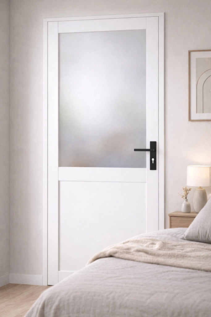 Blocco Porta Athena BIANCO H204 x L83 Dimensioni Tavolo a Spinta Sinistra + Maniglia