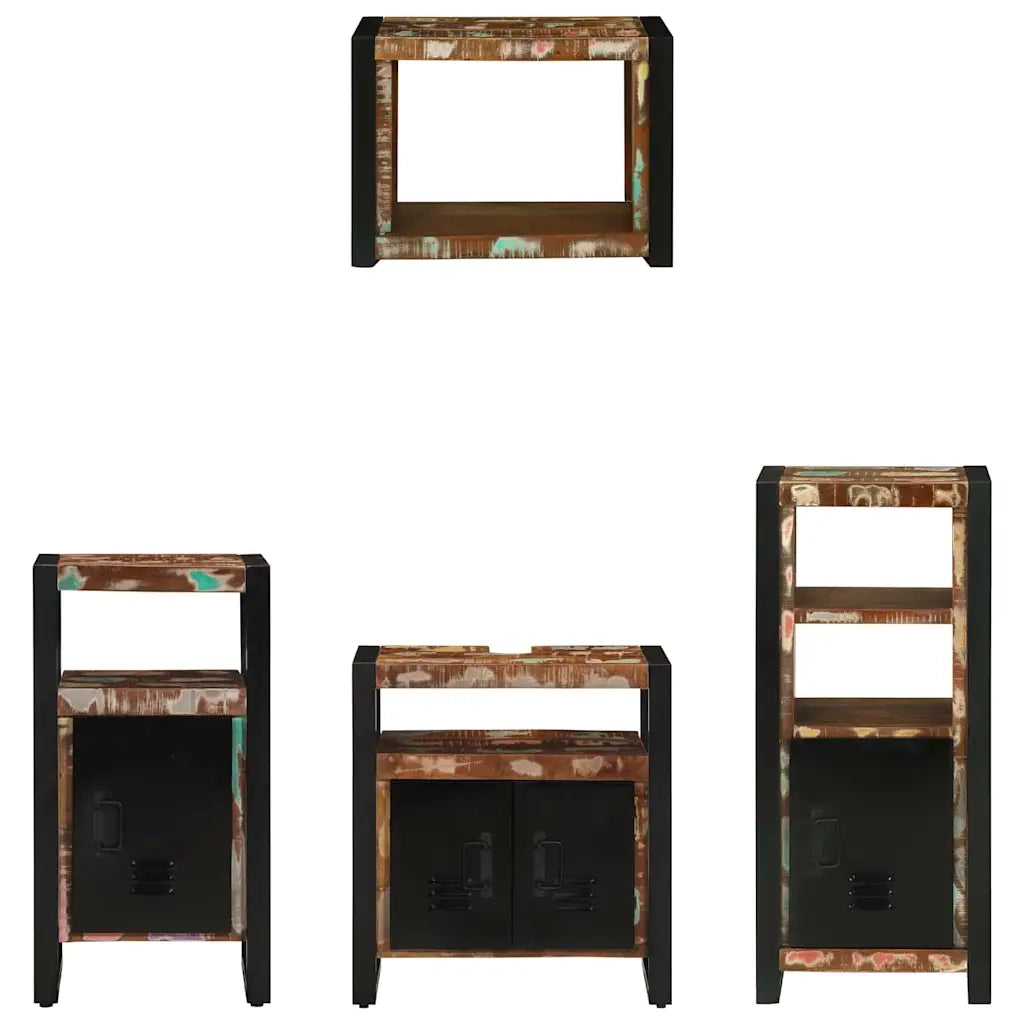 Set di mobili per il bagno 4 pcs Legno Recuperato Massello 3305675