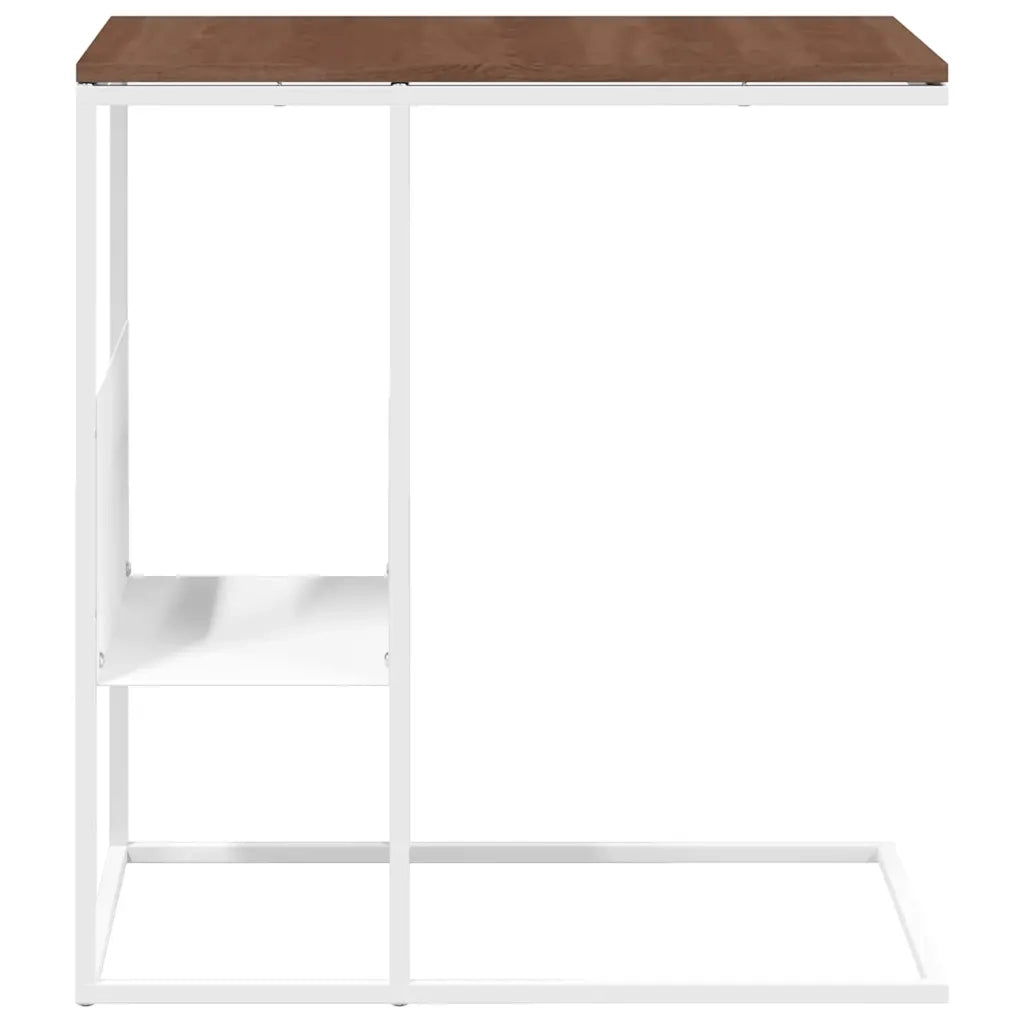 Tavolino Bianco 55x36x59,5 cm Legno Multistrato