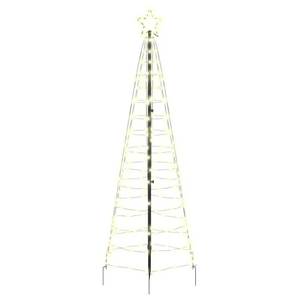 Albero di Natale LED con picchetti per il terreno Bianco caldo 42018749