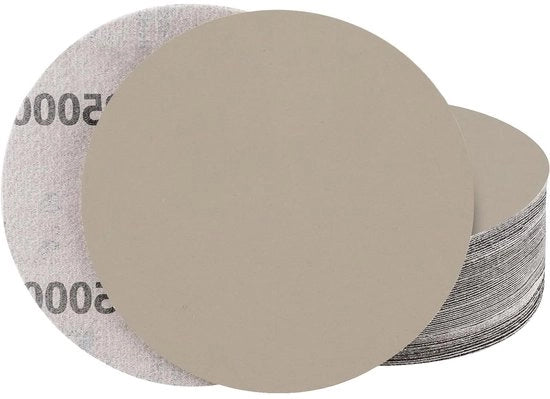 Pannelli di abrasione a nastro 20 pezzi 150 mm con corona a cernita 5000 auto metallo impermeabili