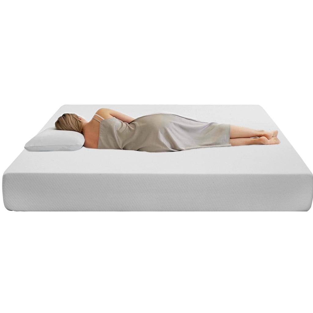 Materasso 90x200 cm in schiuma bianca H3 ergonomico, traspirante e con maniglie