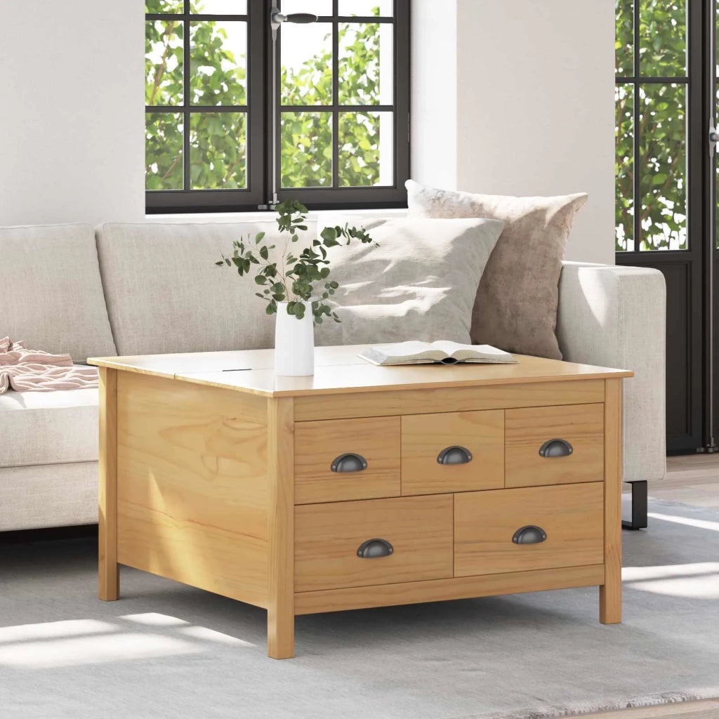 Tavolino da salotto Marrone miele 79,5 x 79,5 x 49 cm