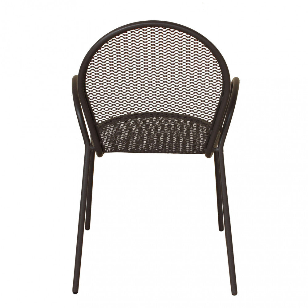 Sedia da Giardino Sheffield Impilabile 54x61x90 h cm in Acciaio Taupe