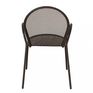 Sedia da Giardino Sheffield Impilabile 54x61x90 h cm in Acciaio Taupe