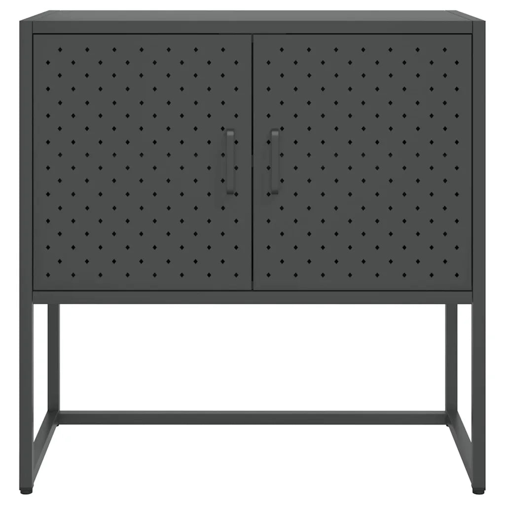 Credenza Antracite 75x35x75 cm in Acciaio