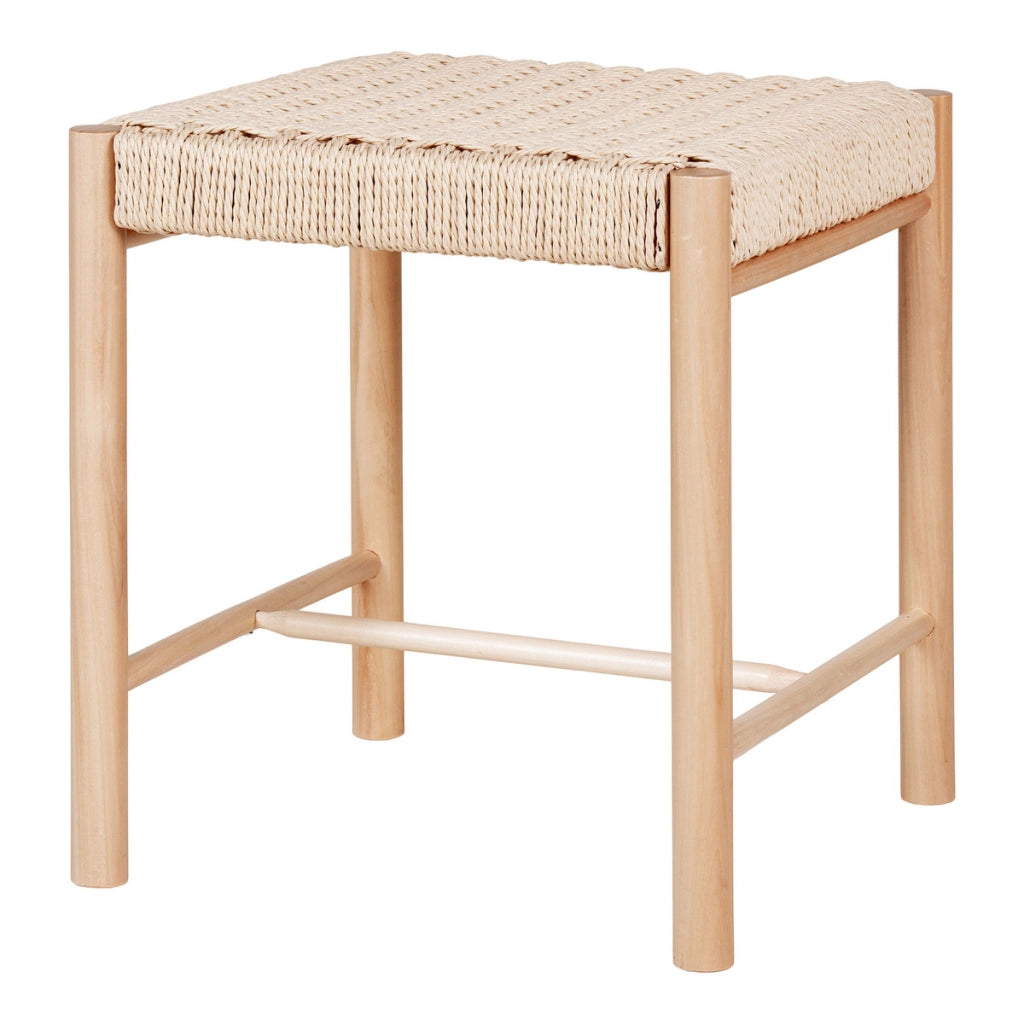 Sgabello Basso Abano, Marrone, Legno, 42x42x46,5 cm
